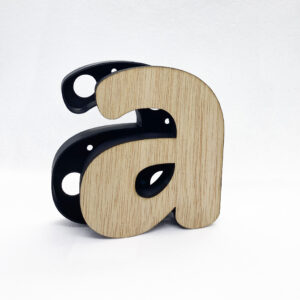 Letras Madera Frontal para Atornillar en Interiores