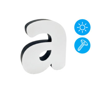 Letras Blanco y Negro para Atornillar en Exteriores