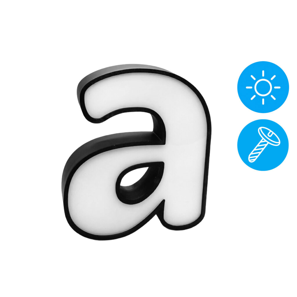Letras Metacrilato con Contorno para Atornillar en Exteriores