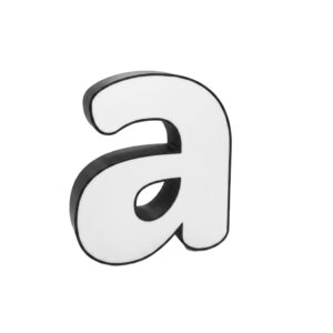 Letras Blanco y Negro con Contorno para Atornillar en Exteriores