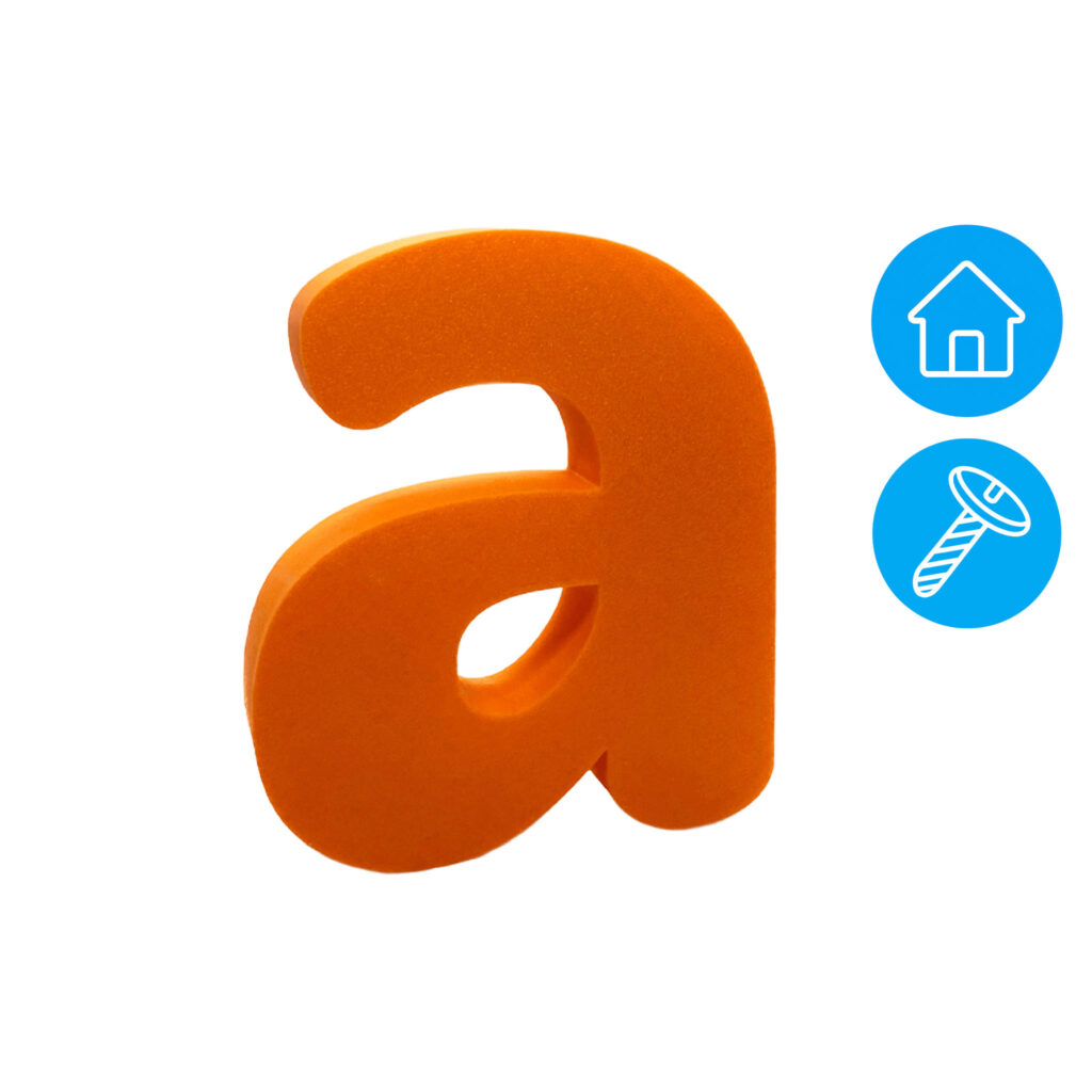 Letras 3D grandes para interiores