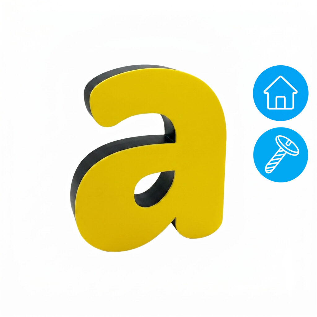 Letras bicolor con acabado premium