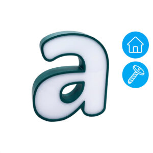 Letras de metacrilato con contorno de color listas para atornillar