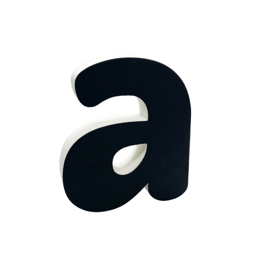 Letras Blanco y Negro con Contorno para Atornillar en Exteriores