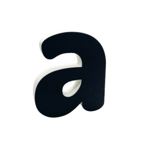 Letras Blanco y Negro con Contorno para Atornillar en Exteriores